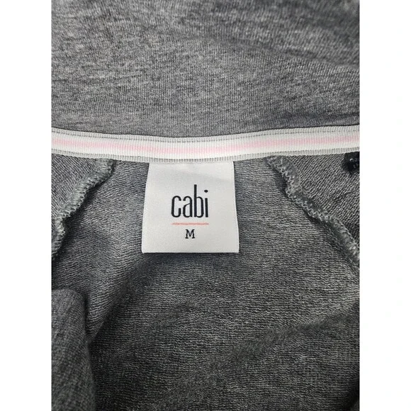 Cabi Sweatshirt Womens  Size M Gray Zip Up Stretch Knit Athletic Athleisure - Picture 5 of 10
